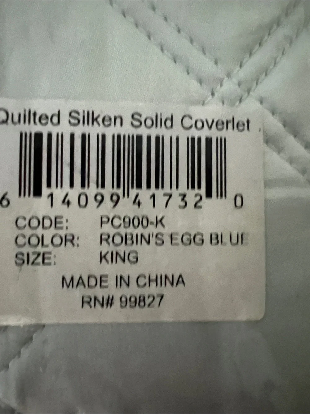 Annie Selke Quilted Silken Solid Coverlet in Light Blue